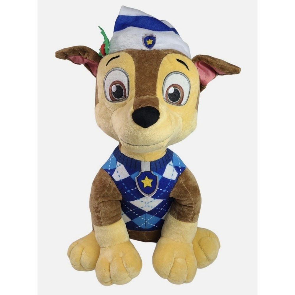 Paw Patrol Chase HUGE 20" Christmas Greeter Gemmy Plush Spin Master 2019‎
